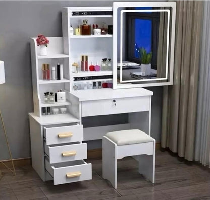 Tocador Moderno con Luz LED – Elegancia, Orden y Funcionalidad