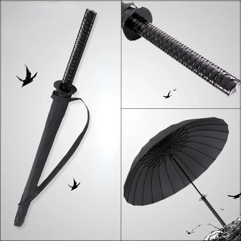Paraguas Katana Ultra-resistente ANTI-VIENTO 16 varillas