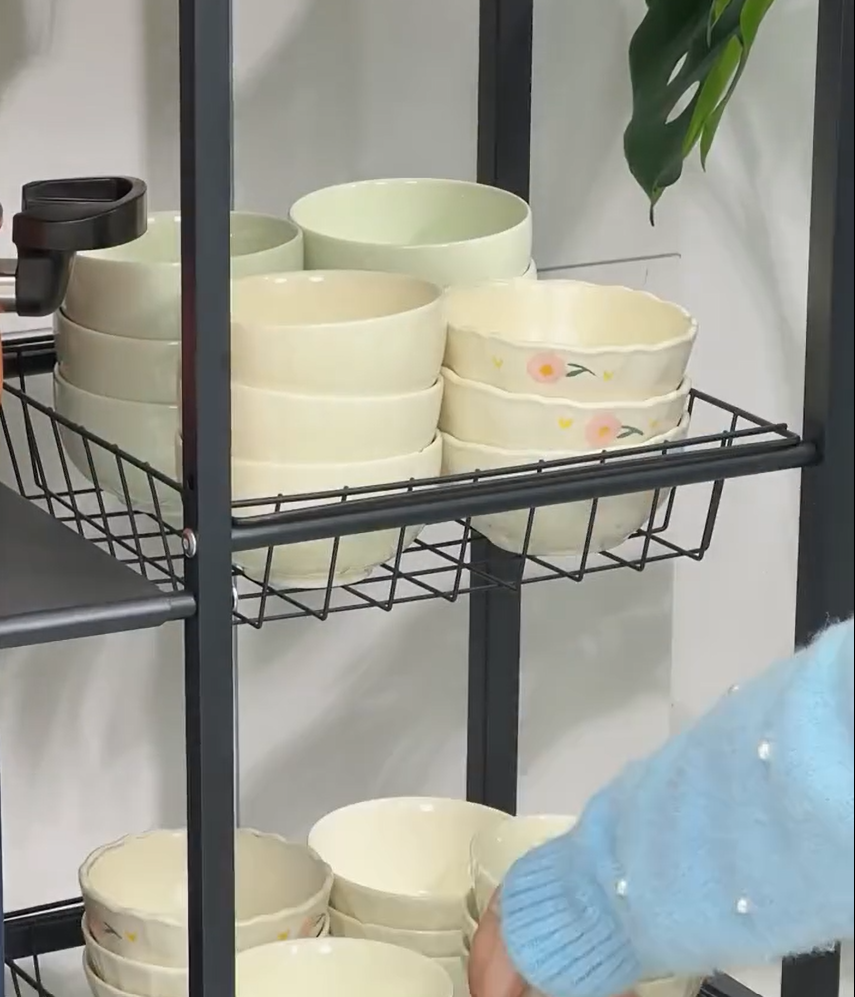 Estante de Cocina de acero inoxidable – Ruedas Incluidas