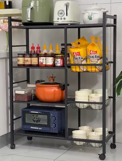 Estante de Cocina de acero inoxidable – Ruedas Incluidas