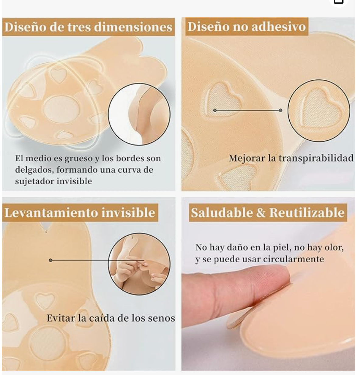 Sujetador Adhesivo para escotes