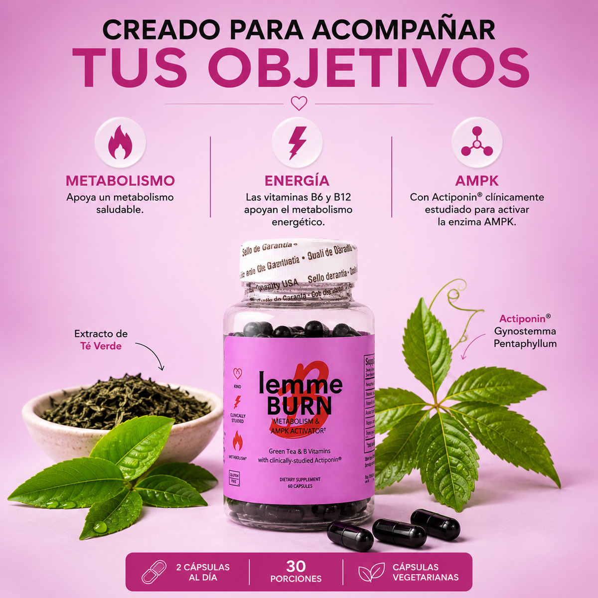 Lemme Burn – Metabolism & AMPK Activator | 60 cápsulas