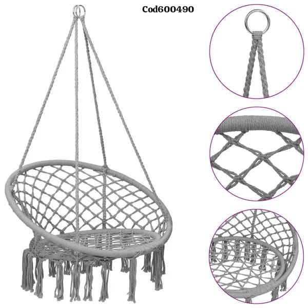 Silla Colgante Resistente – Relájate con Estilo en Interior o Exterior