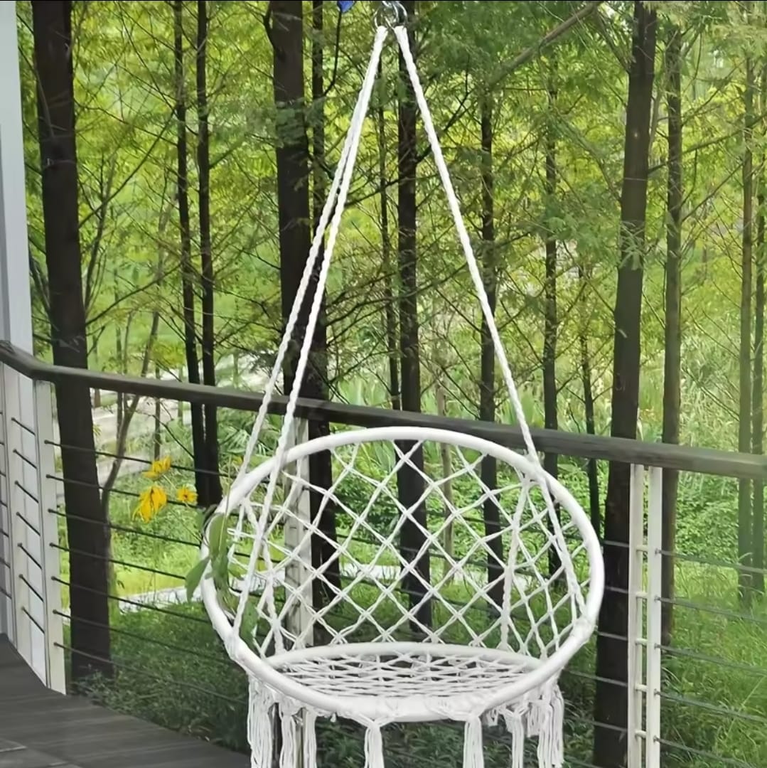 Silla Colgante Resistente – Relájate con Estilo en Interior o Exterior
