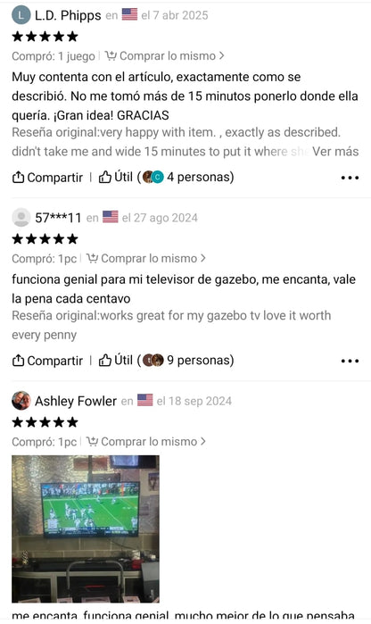 Soporte de Techo para TV – Ajustable y Seguro para tu pantalla!
