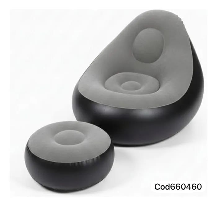 Sillón Inflable con Reposapiés – Relájate Donde Quieras con Máxima Comodidad