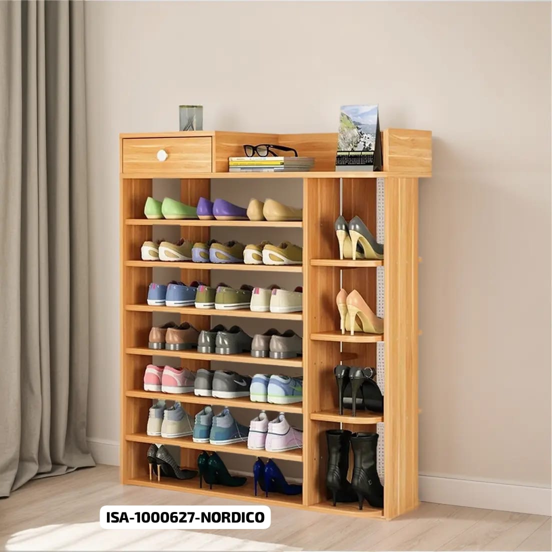Zapatera organizador de madera MDF laminada
