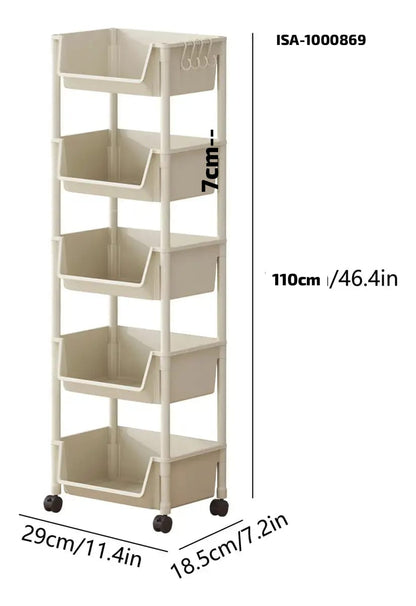 Organizador Multiuso de 5 Niveles con Ruedas
