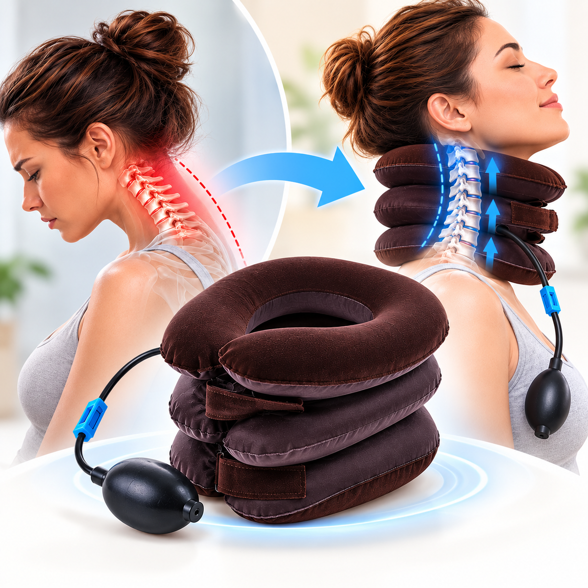 Soporte Cervical Inflable Ajustable