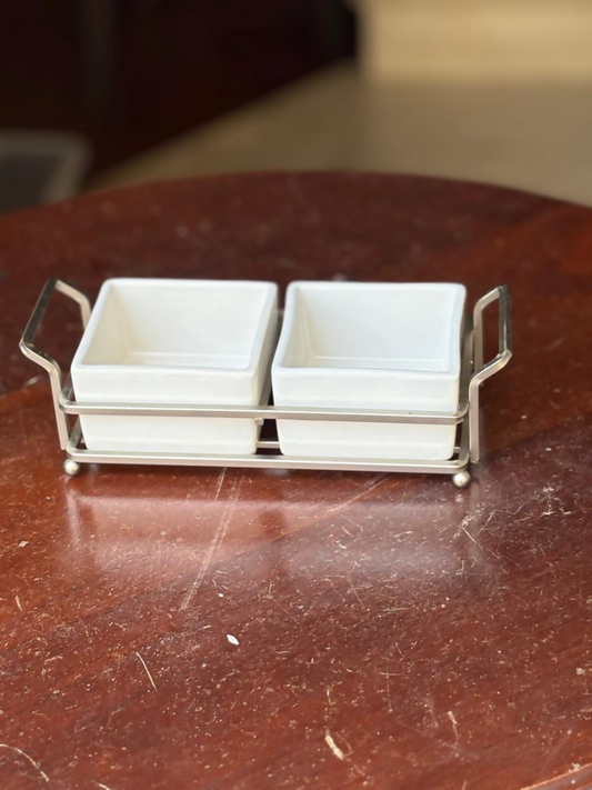 Salsero ceramica dobre set 2 unidades