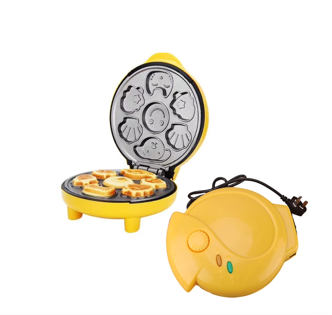 Wafflera Mágica de Figuras para Niños | 7 Moldes Animales | Antiadherente