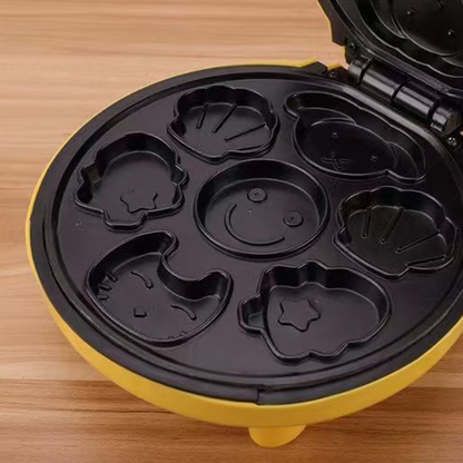 Wafflera Mágica de Figuras para Niños | 7 Moldes Animales | Antiadherente
