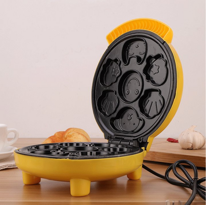 Wafflera Mágica de Figuras para Niños | 7 Moldes Animales | Antiadherente