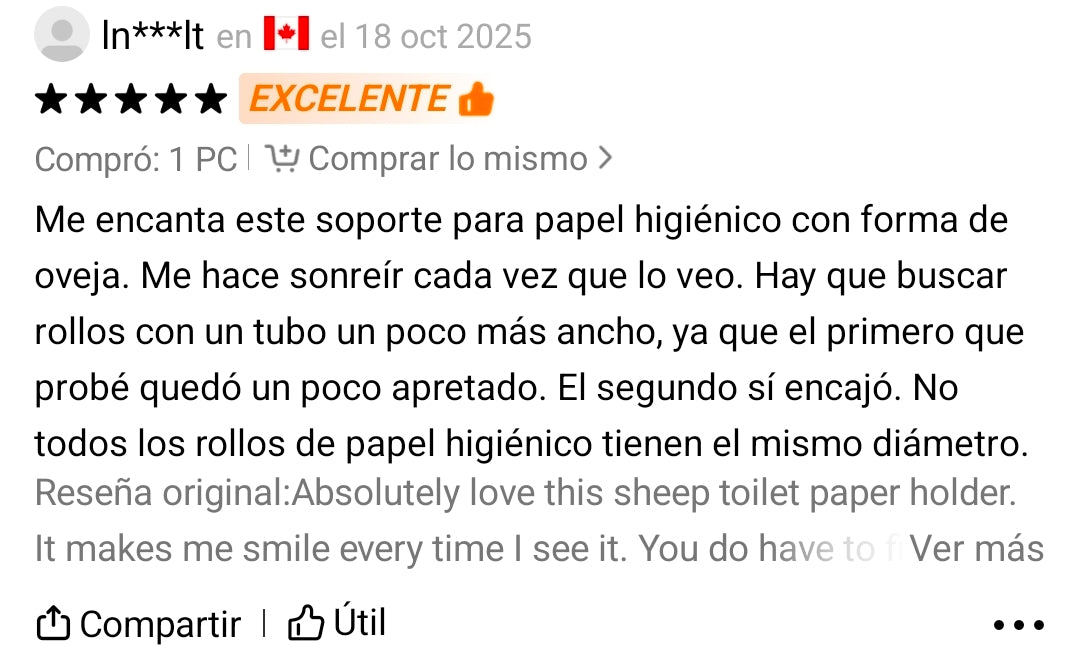Porta Papel de Baño de ovejita 🐑