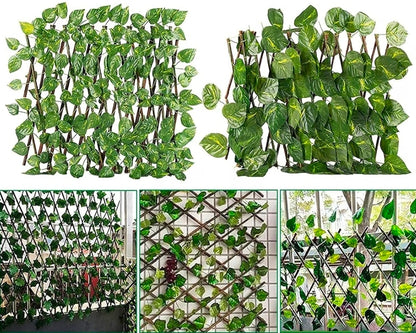 Valla Decorativa expandible con Follaje Artificial