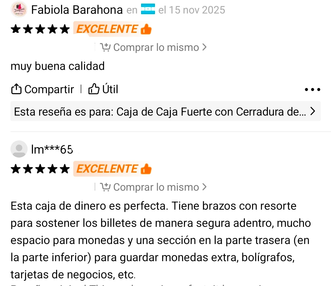 Caja de Seguridad Metálica con Combinación
