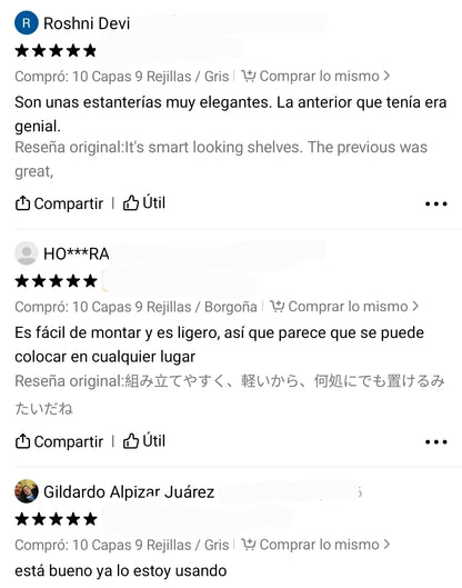 Zapatera Alta de 9 Niveles con Cubierta