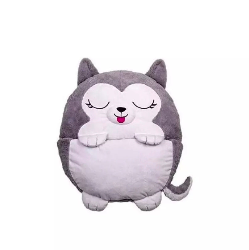Bolsa de Dormir Infantil Almohada/Peluche Lobo Gris