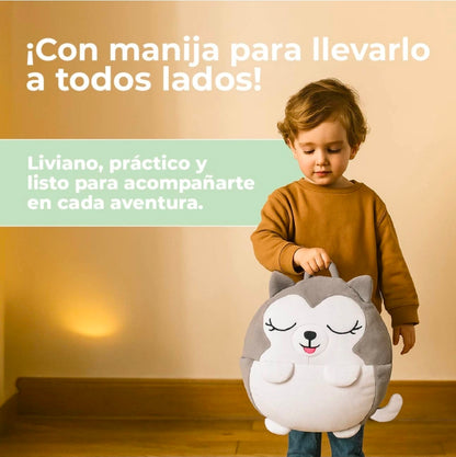 Bolsa de Dormir Infantil Almohada/Peluche Lobo Gris