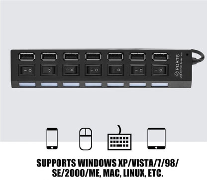 Hub USB de 7 Puertos