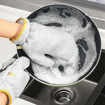 (3 pack) Guantes multiusos con fibra metálica – ¡Limpian hasta lo imposible!