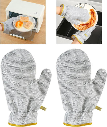 (3 pack) Guantes multiusos con fibra metálica – ¡Limpian hasta lo imposible!