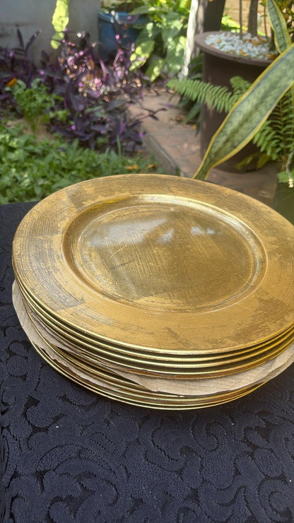 Set 12 platos dorados