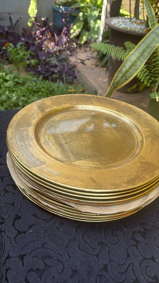 Set 12 platos dorados
