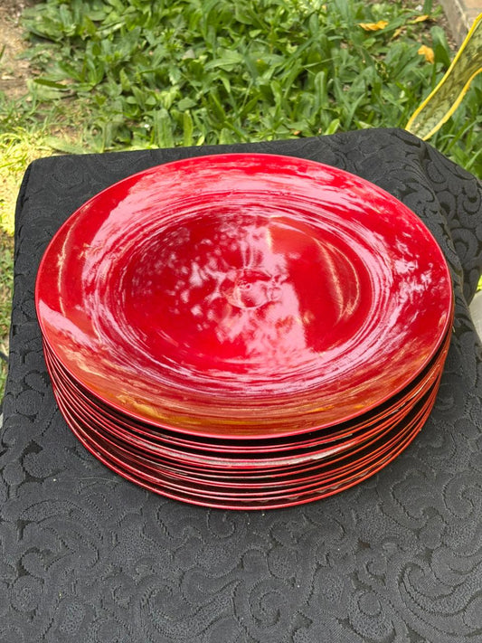 Set 18 platos rojos