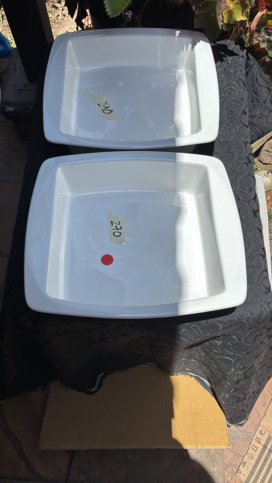 2 ensaladeras cuadradas