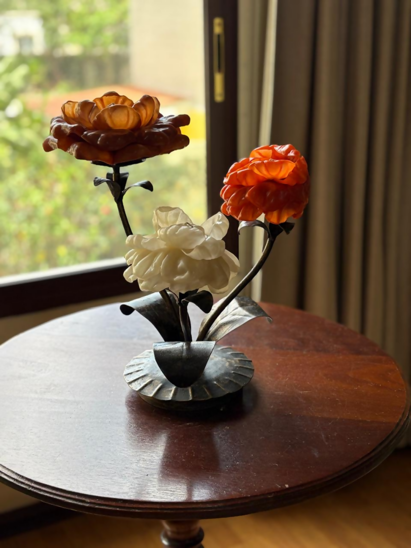 Candelabro de tres flores