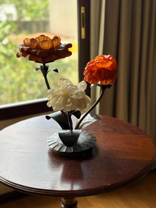 Candelabro de tres flores