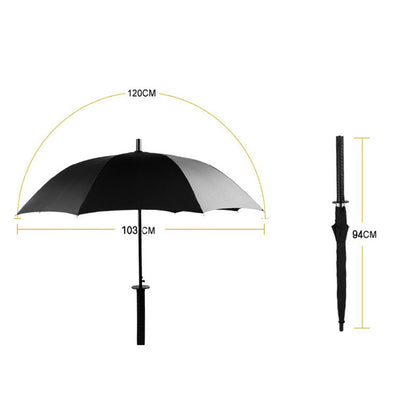 Paraguas Katana Ultra-resistente ANTI-VIENTO 16 varillas