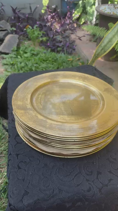 Set 12 platos dorados