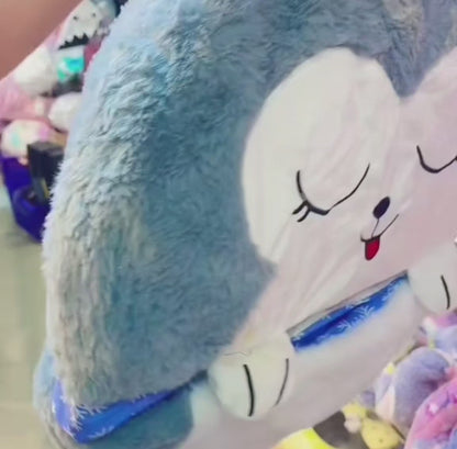 Bolsa de Dormir Infantil Almohada/Peluche Lobo Gris