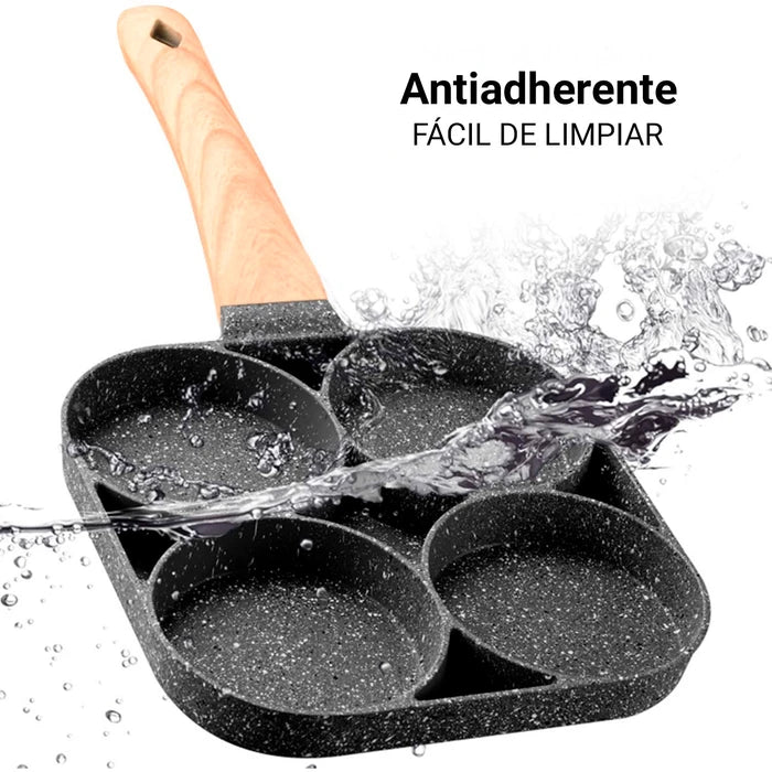 Sartén 4 en 1 Antiadherente 🍳 – Desayunos rápidos y sin desorden