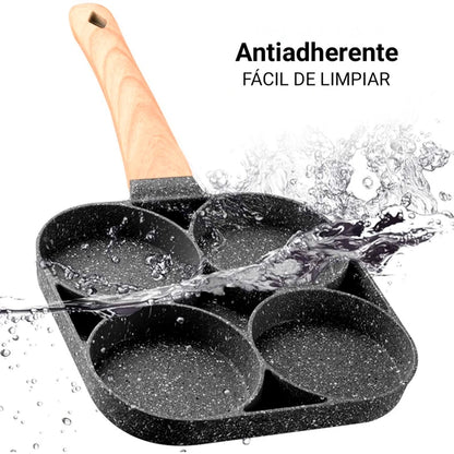 Sartén 4 en 1 Antiadherente 🍳 – Desayunos rápidos y sin desorden